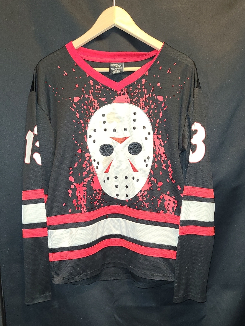 Friday the 13th Jason Voorhees Bloody Hockey Jersey Size Small Polyester